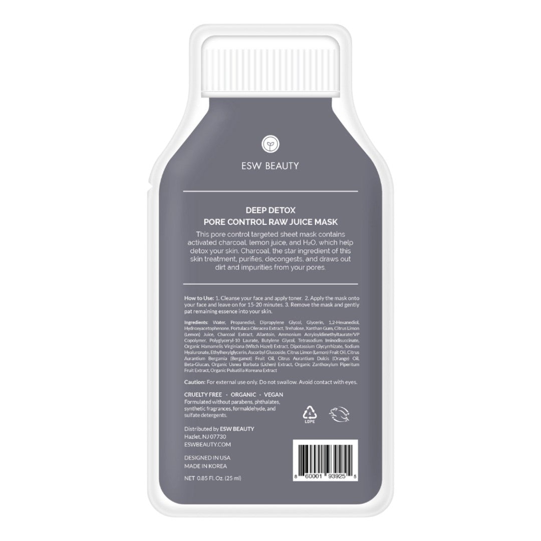 Esw Beauty Deep Detox Pore Control Raw Juice Mask back