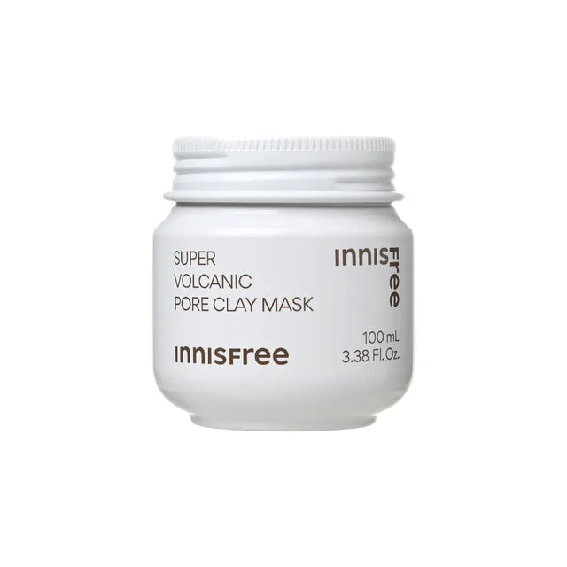 Innisfree Super Volcanic Pore Clay Mask jar for deep cleansing and pore care