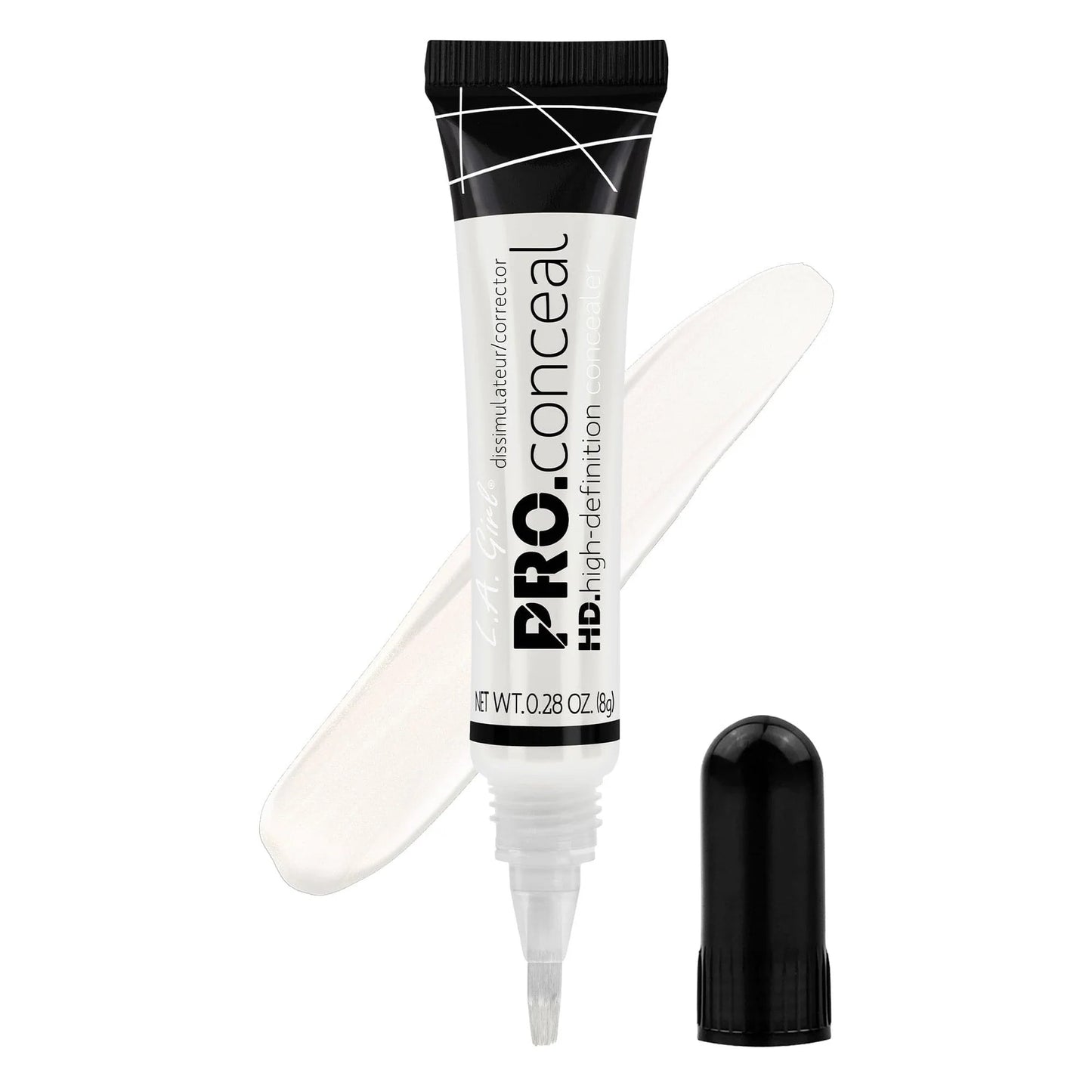 la girl PRO Conceal highlighter concealer tube with applicator on a white background