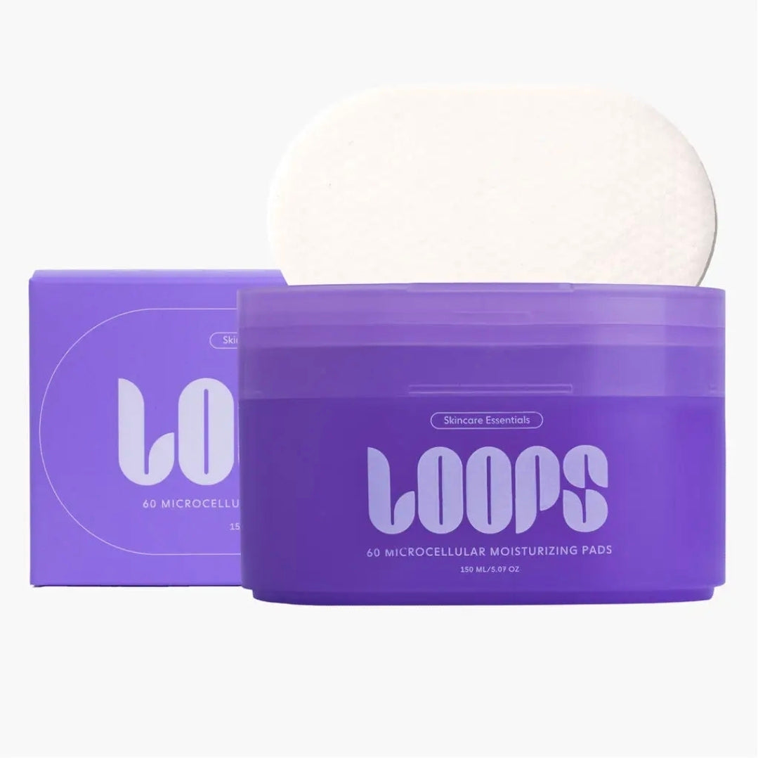 LOOPS MicroCellular Moisturizer Pads 60 Pads 150 ml 5.07 oz