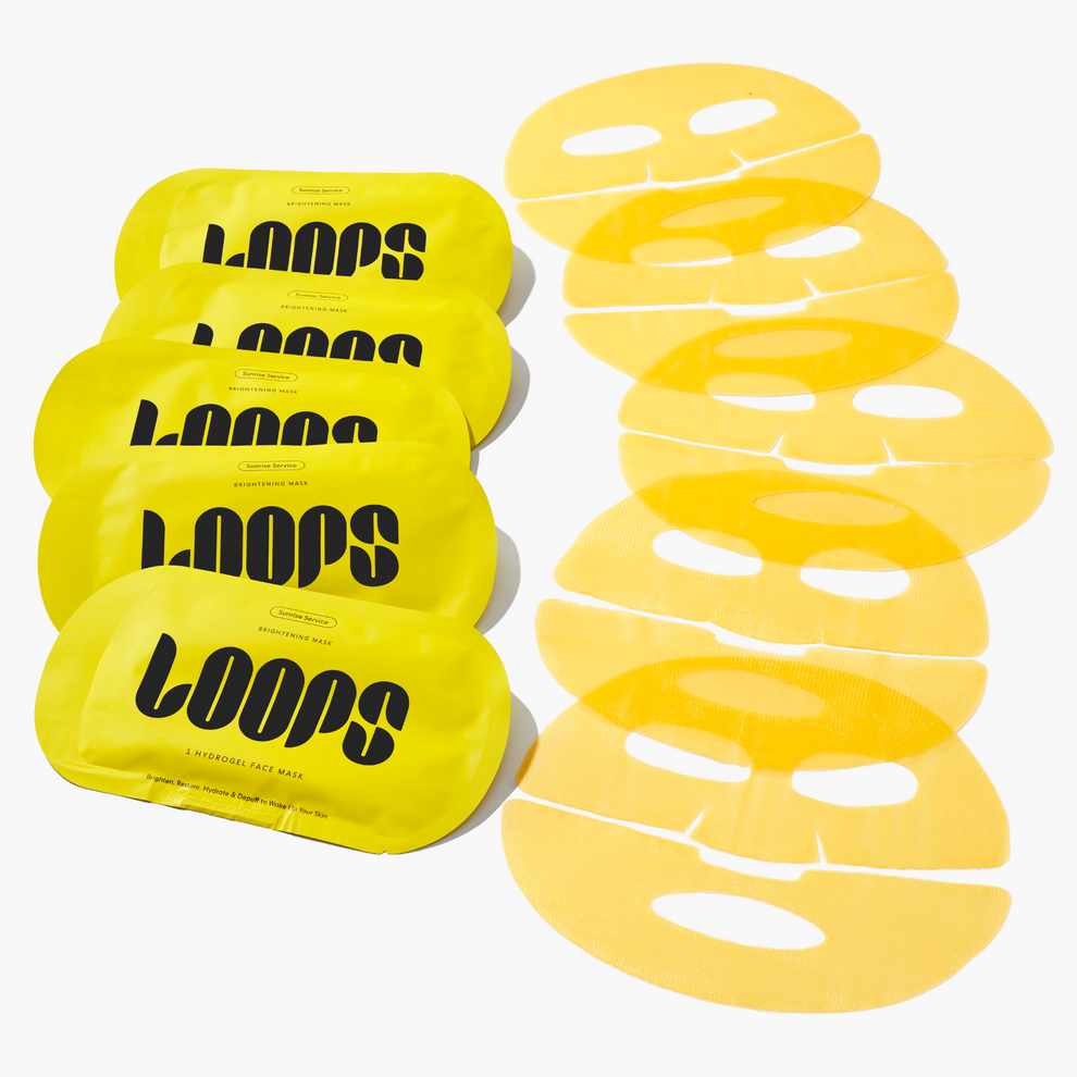 LOOPS sunrise service brightening Hydrogel face mask 1.058 oz