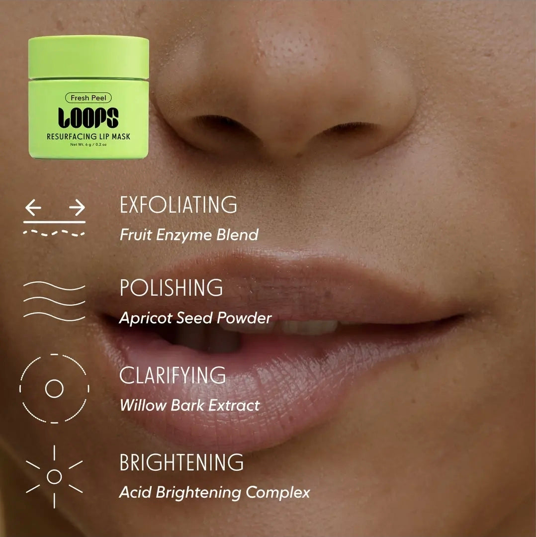 LOOPS fresh peel mini lip mask 0.2 oz 6g