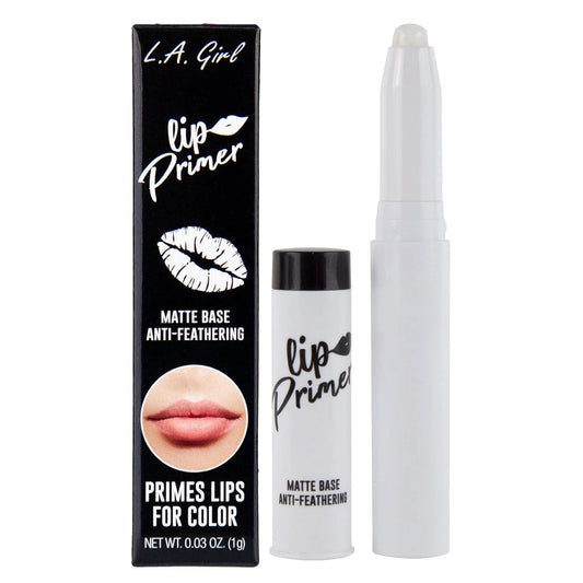 L.A. Girl lip primer with packaging on a white background