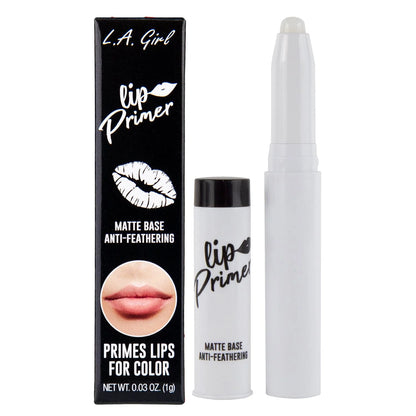 L.A. Girl lip primer with packaging on a white background