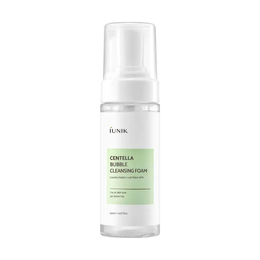 iUNIK Centella Bubble Cleansing Foam bottle on a white background