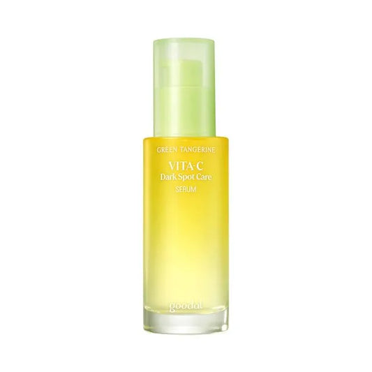Goodal Vita C dark spot care serum bottle on a white background