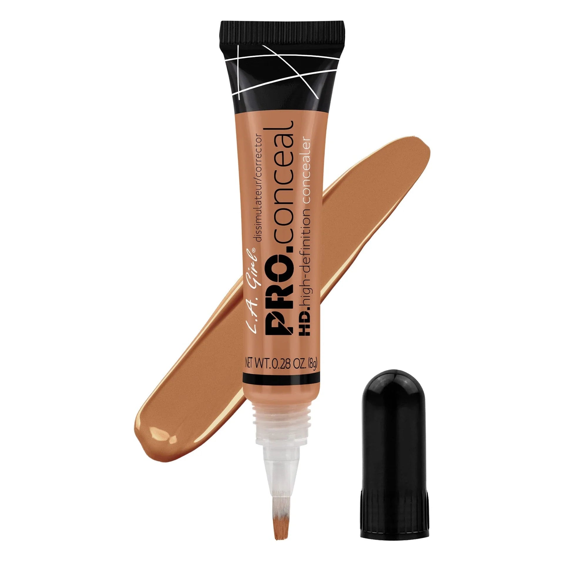 L.A. Girl tinted foundation tube with applicator on a white background