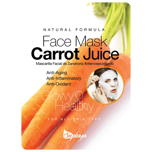 Saplaya  k-beauty natural formula carrot juice sheet mask