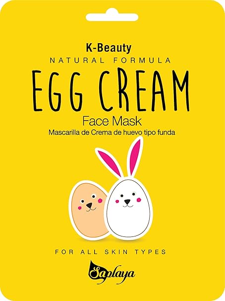 Saplaya  k-beauty natural formula egg cream sheet mask