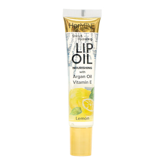 HerMINE Hydrating Lip Oil with Argan oil & Vitamin E - lemon 6 pack