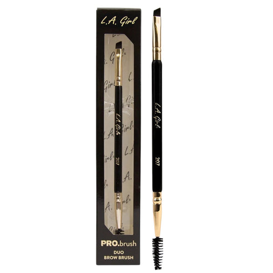 L.A. Girl Pro Brush Duo Brow Brush with packaging on a white background