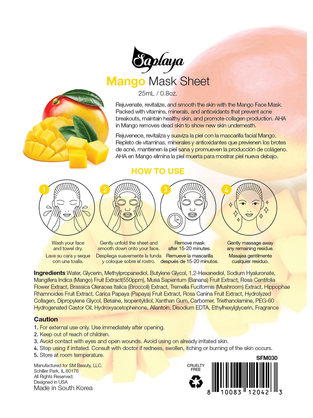 Saplaya  k-beauty natural formula sheet mask face mask - 14 types