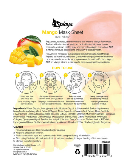Saplaya  k-beauty natural formula sheet mask face mask - 14 types