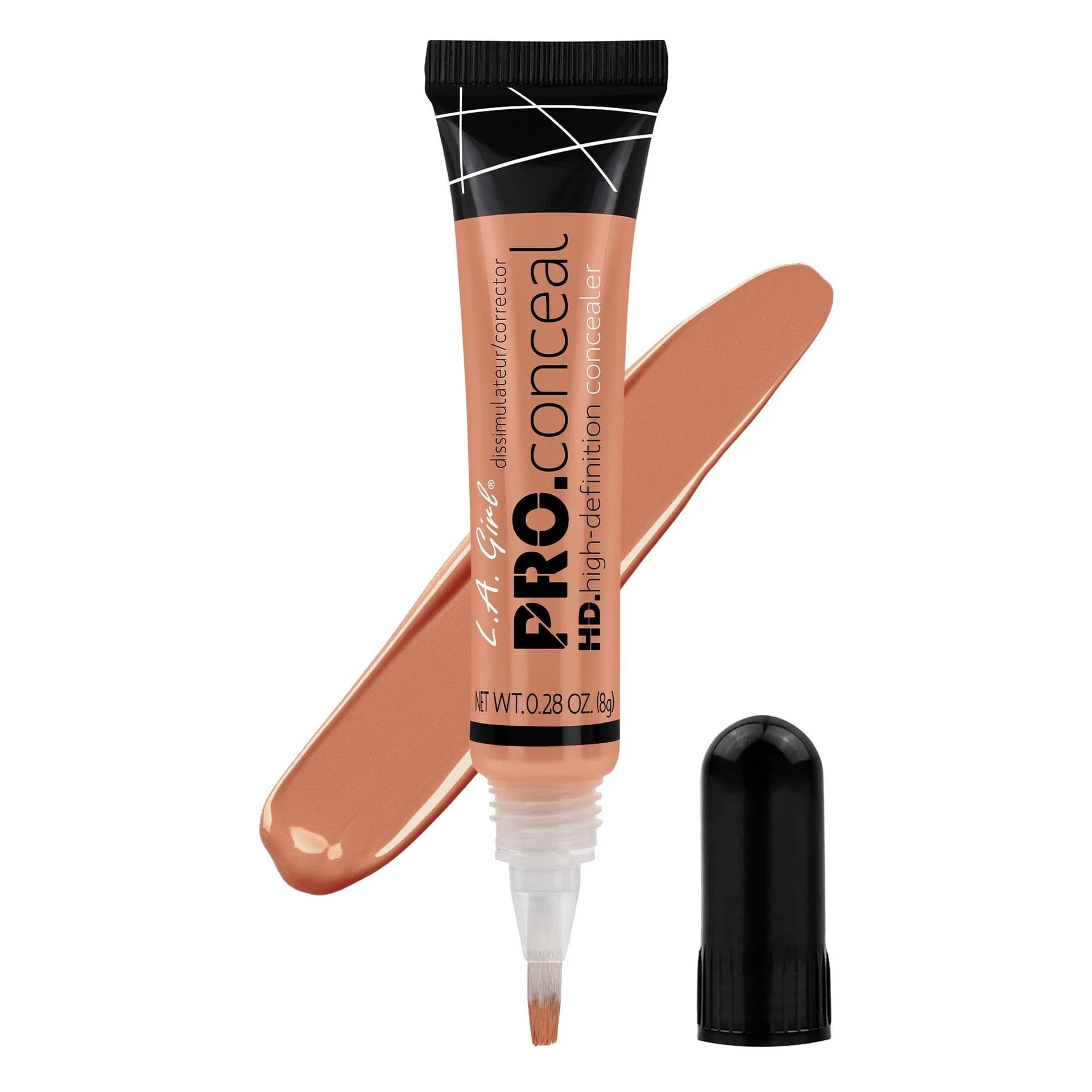 la girl Pro Conceal HD high-definition concealer with applicator on a white background