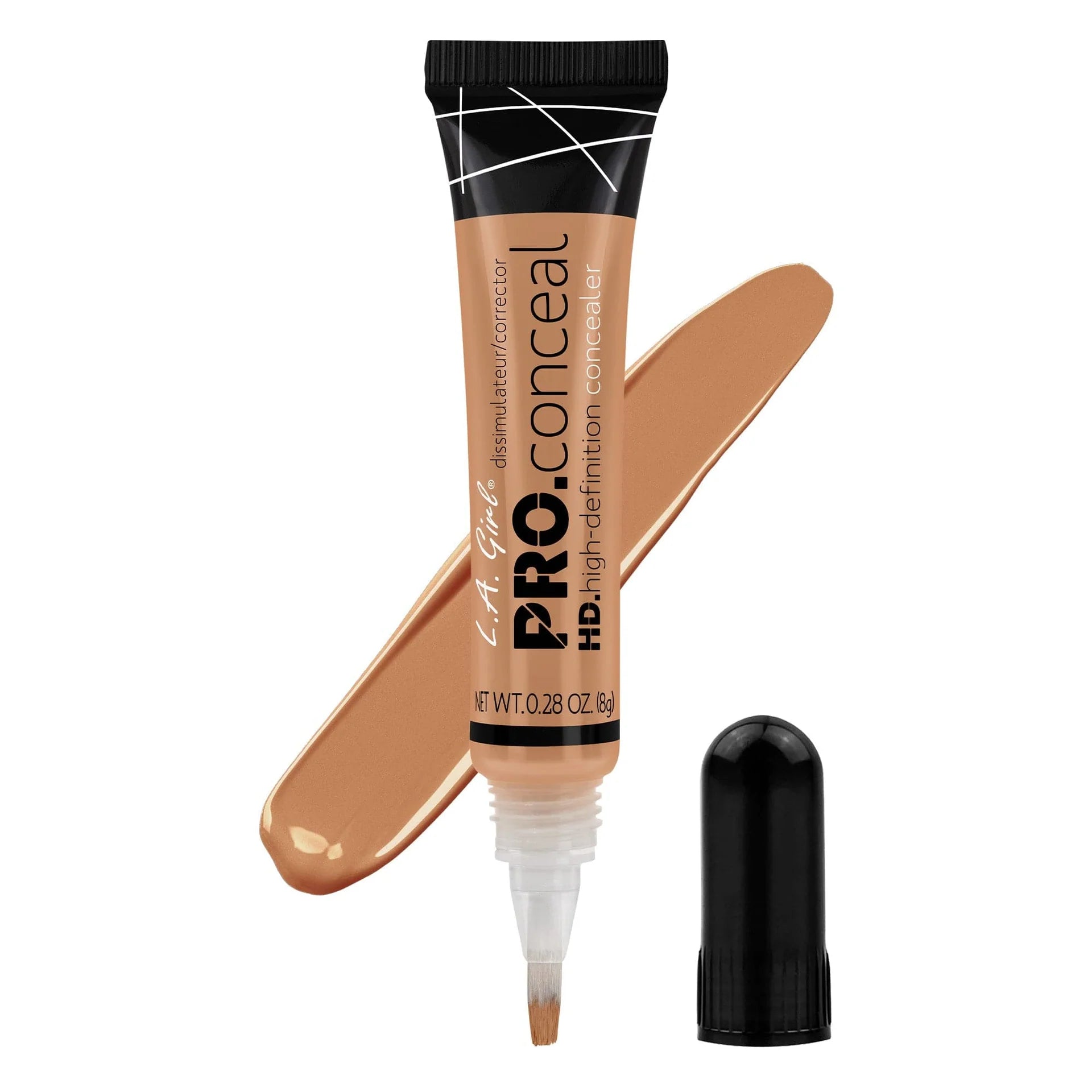 la girl Pro Conceal HD high-definition concealer with applicator on a white background