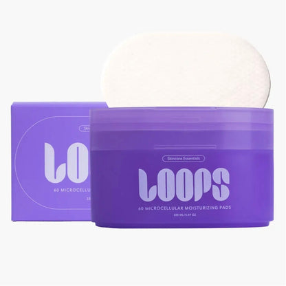 LOOPS MicroCellular Moisturizer Pads 60 Pads 150 ml 5.07 oz