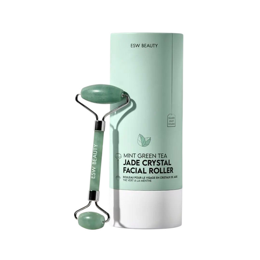 Esw Beauty Mint Green Tea Jade Crystal Facial Roller